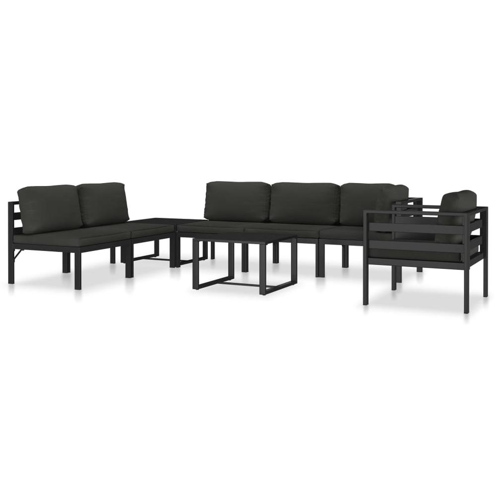 vidaXL Sectional Corner Sofa 1 pc with Cushions Aluminum Anthracite. Picture 12