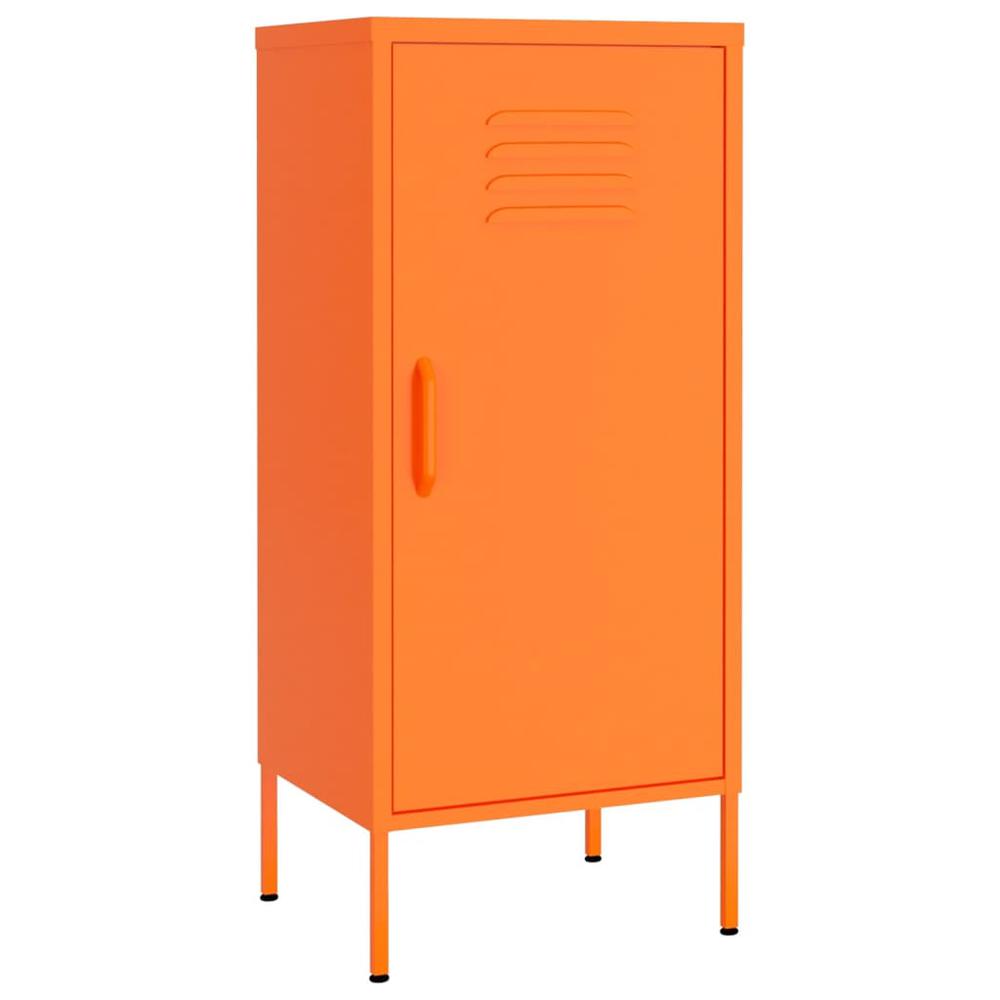 vidaXL Storage Cabinet Orange 16.7"x13.8"x40" Steel, 336192. Picture 2