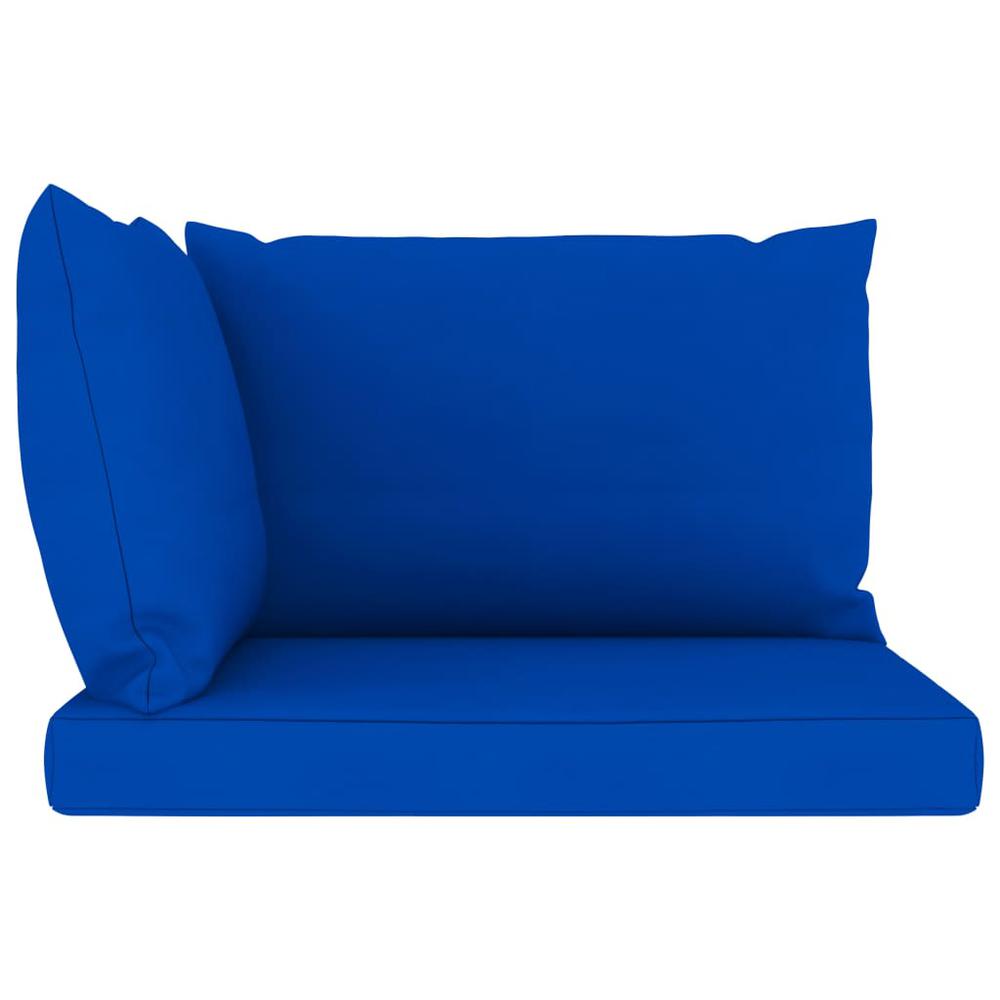 vidaXL Pallet Sofa Cushions 3 pcs Blue Fabric. Picture 3
