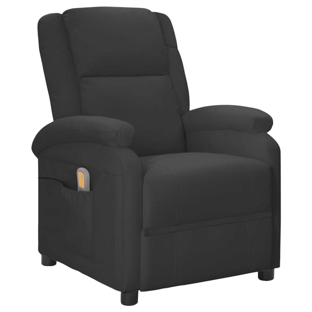vidaXL Massage Recliner Anthracite Faux Leather. Picture 1