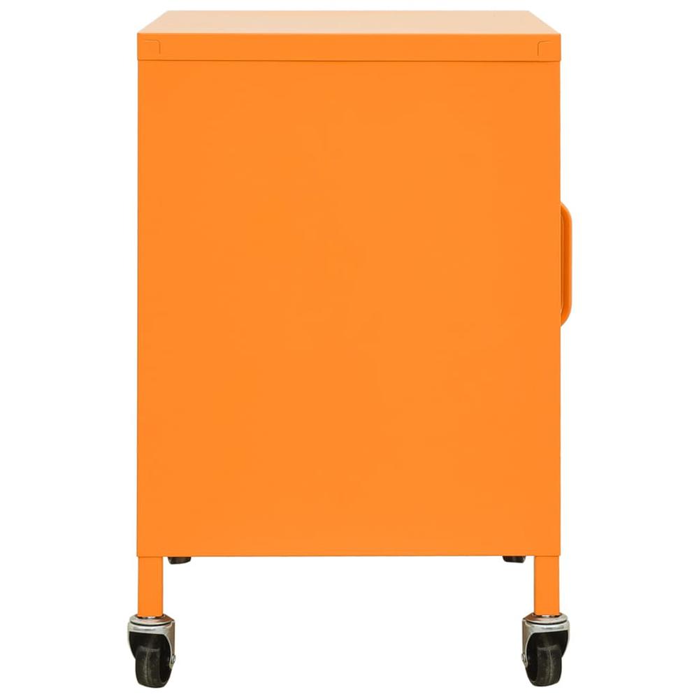 vidaXL Storage Cabinet Orange 23.6"x13.8"x22" Steel. Picture 4