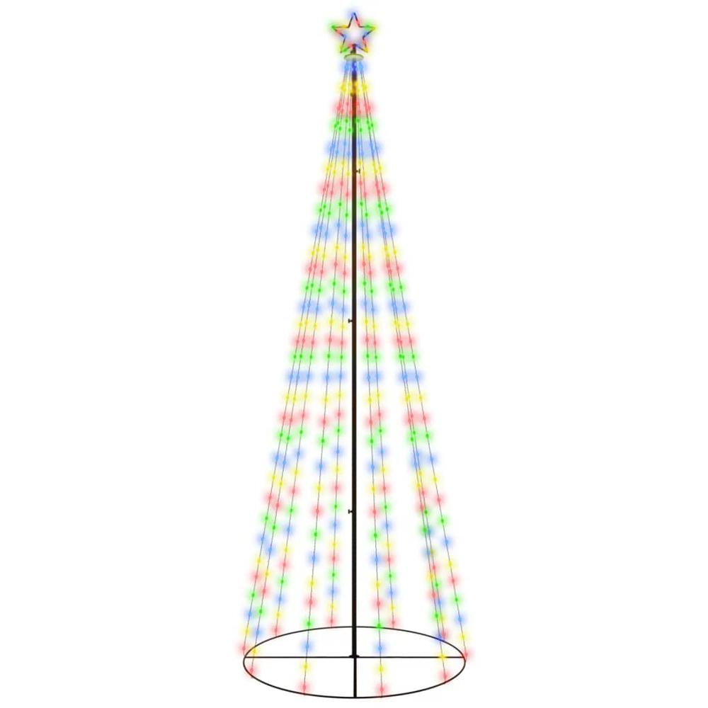 vidaXL Christmas Cone Tree Colorful 310 LEDs 39.4"x118.1". Picture 2
