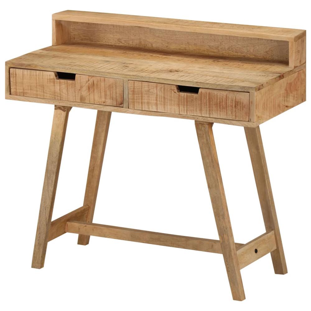 vidaXL Desk 39.4"x17.7"x35.4" Solid Rough Mango Wood. Picture 1