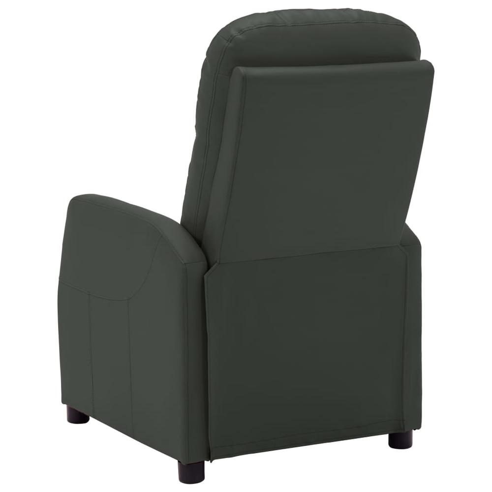 vidaXL Reclining Chair Anthracite Faux Leather. Picture 4