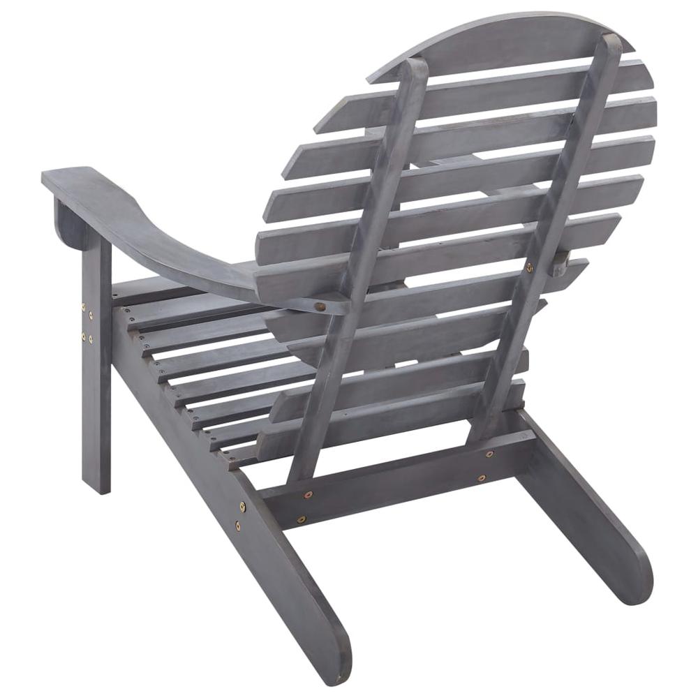 vidaXL Adirondack Chair Solid Acacia Wood Gray, 46322. Picture 3