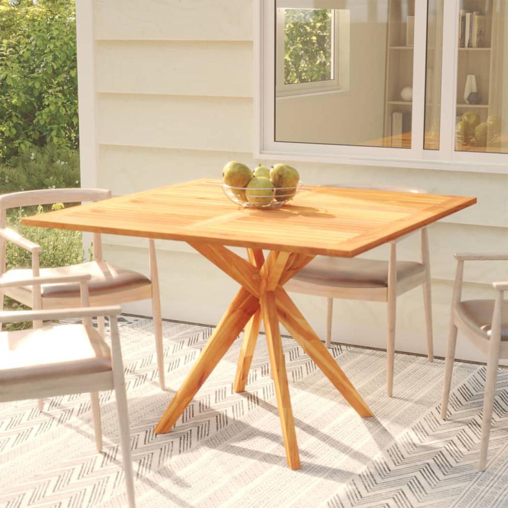 vidaXL Patio Table 43.3"x43.3"x29.5" Solid Wood Acacia, 316257. Picture 1