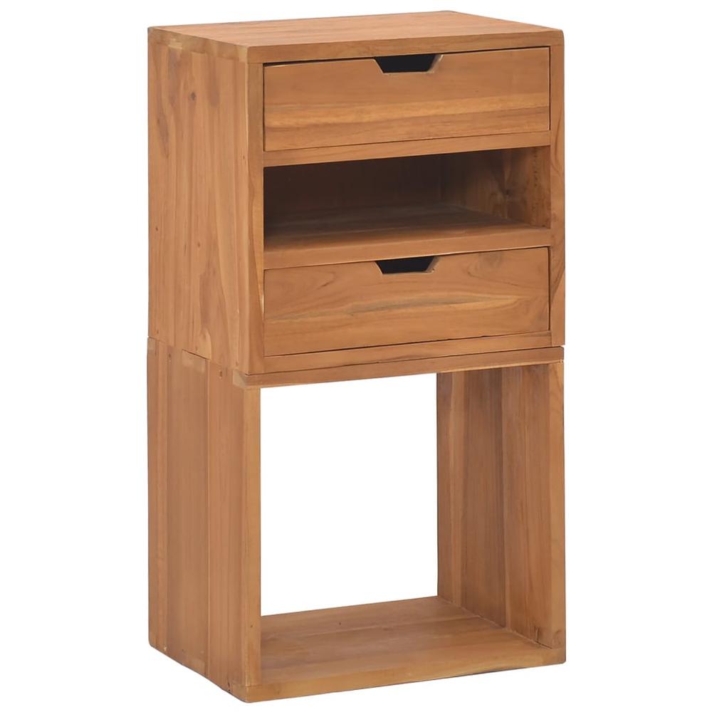 vidaXL Storage Cabinet 15.7"x11.8"x29.9" Solid Teak Wood. Picture 1