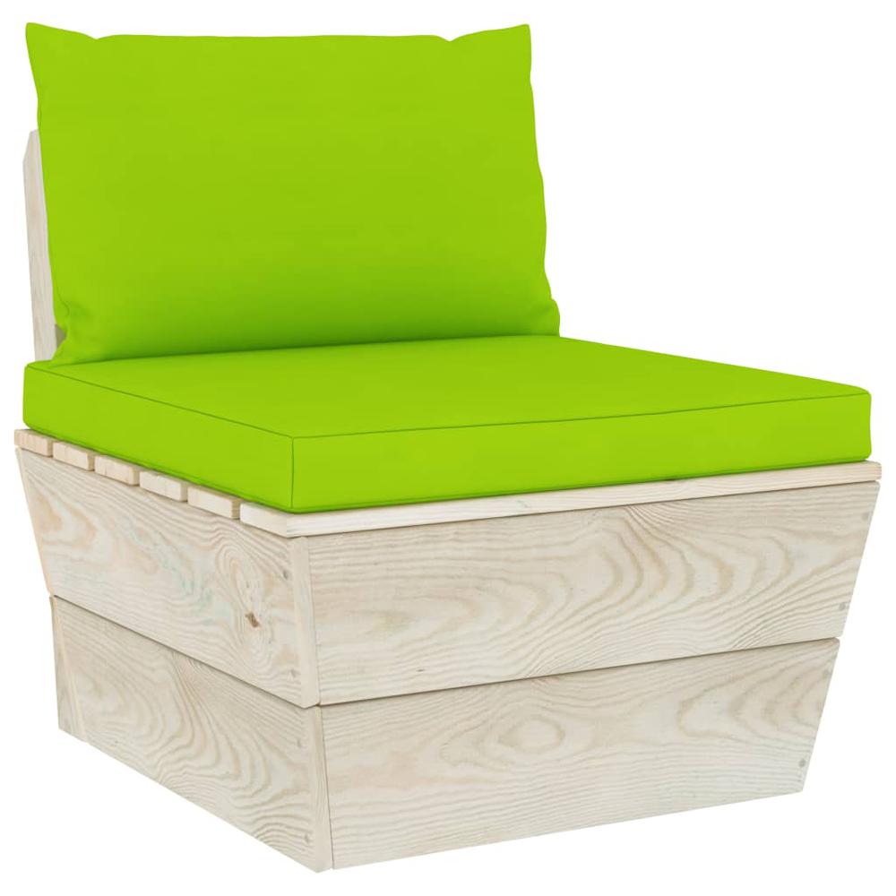 vidaXL Pallet Sofa Cushions 2 pcs Bright Green Fabric. Picture 1