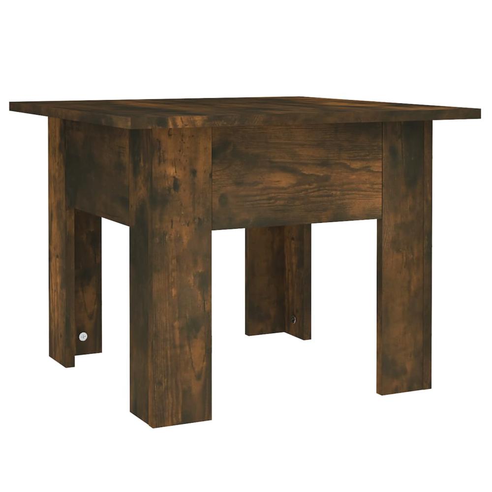 vidaXL Coffee Table Smoked Oak 21.7"x21.7"x16.5" Engineered Wood. Picture 2