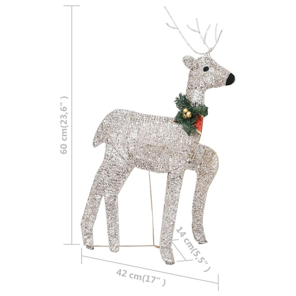 vidaXL Reindeer & Sleigh Christmas Decoration 100 LEDs Outdoor Gold, 329830. Picture 11