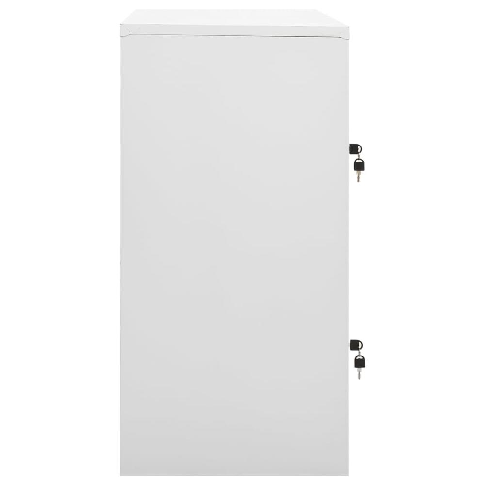 vidaXL Locker Cabinet Light Gray and Green 35.4"x17.7"x36.4" Steel, 336435. Picture 3