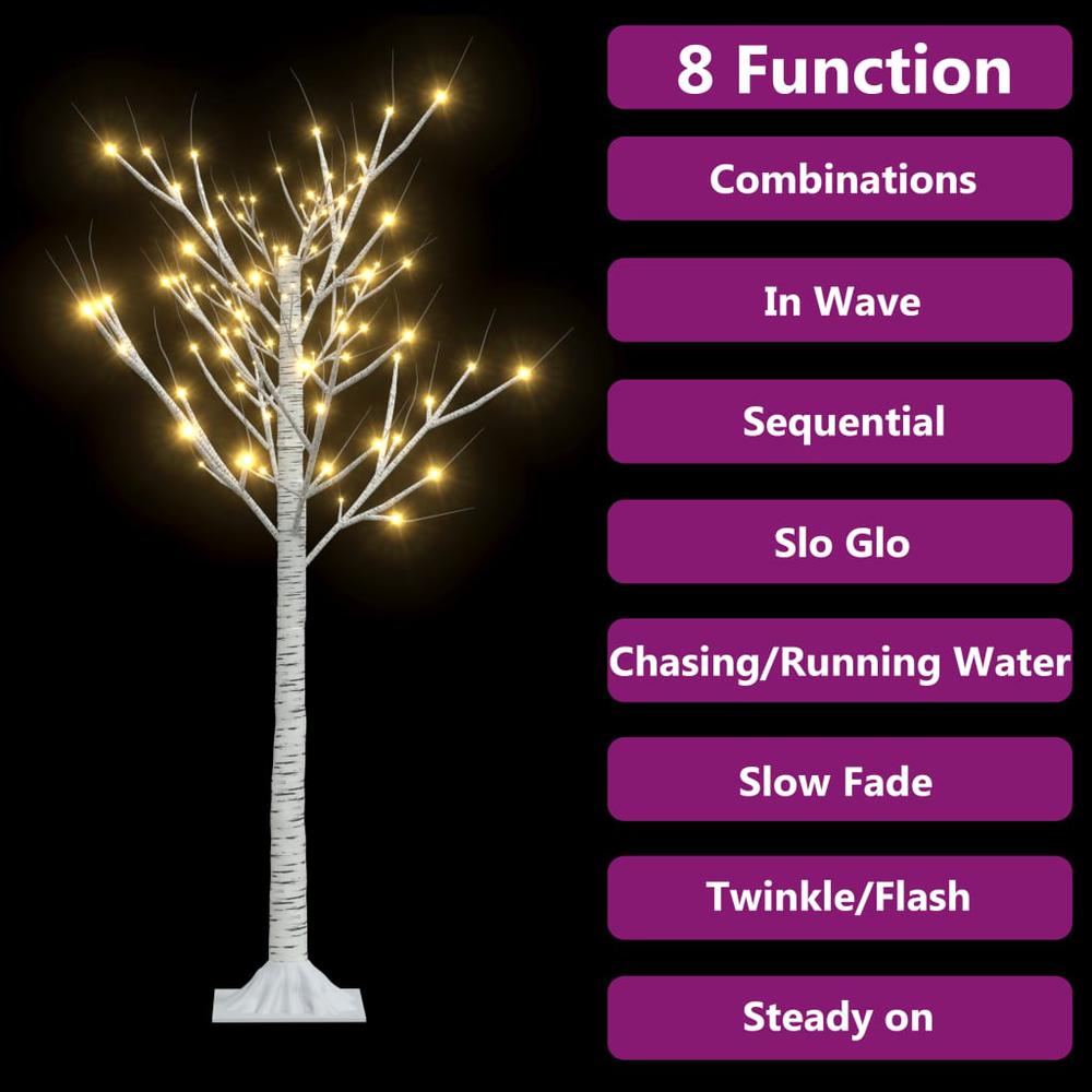 vidaXL Christmas Tree 128 LEDs 3.9' Warm White Willow Indoor Outdoor. Picture 3