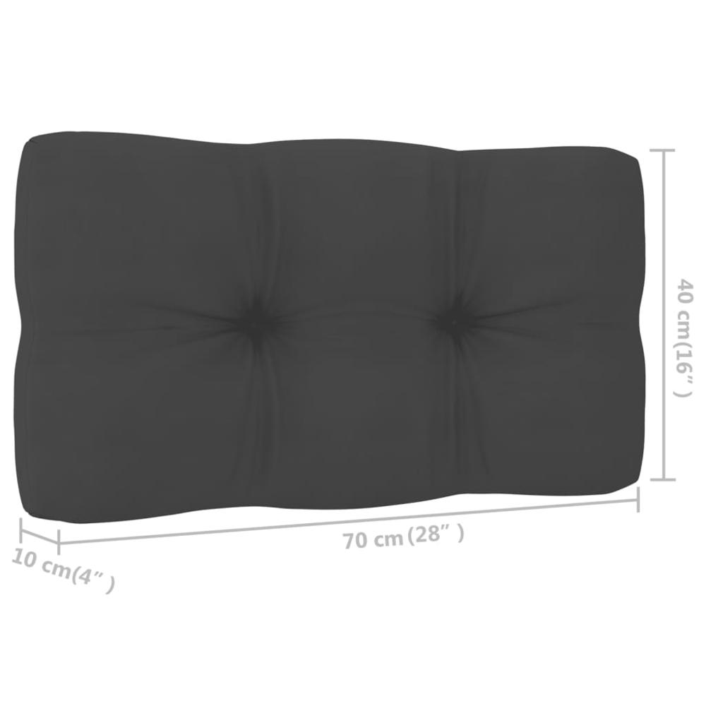 vidaXL Pallet Sofa Cushion Anthracite 27.6"x15.7"x3.9". Picture 4