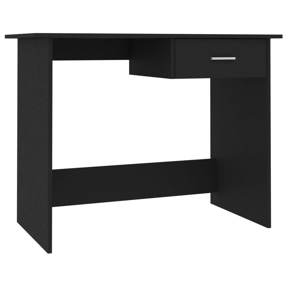 vidaXL Desk Black 39.4"x19.7"x29.9" Chipboard, 800550. Picture 2