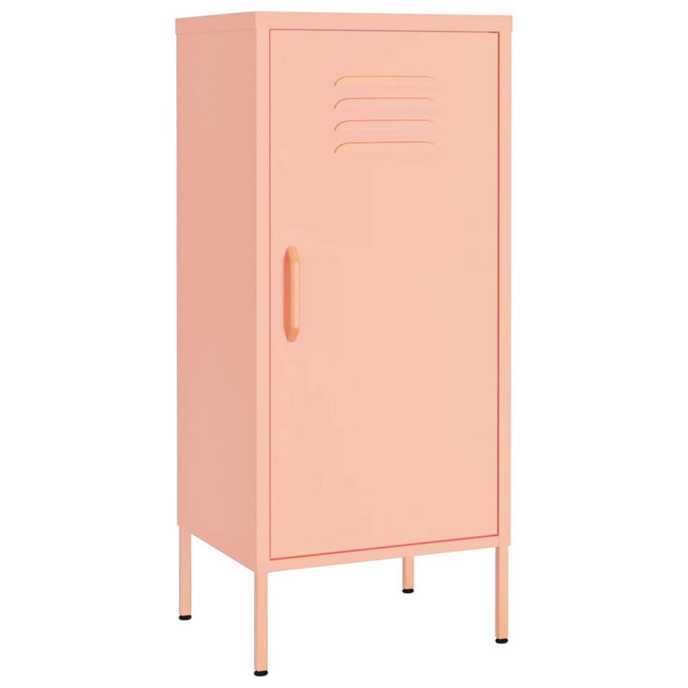 vidaXL Storage Cabinet Pink 16.7"x13.8"x40" Steel, 336193. Picture 2