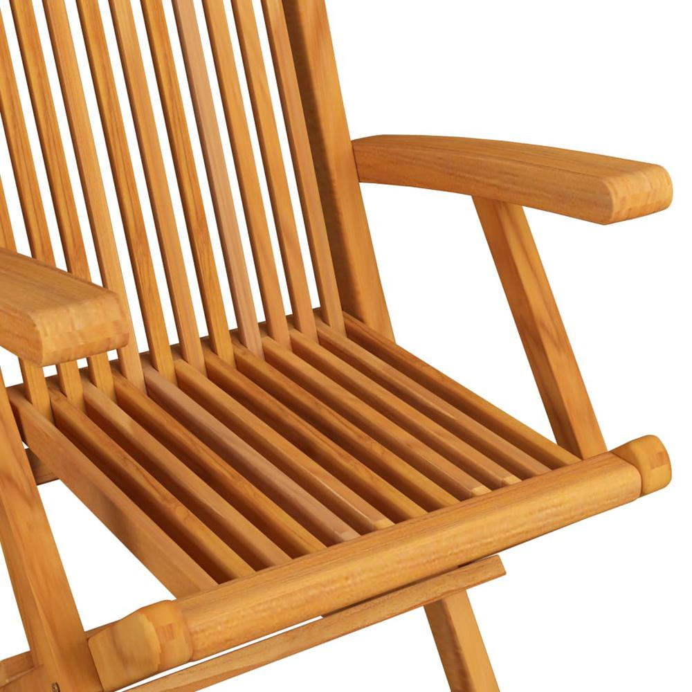 vidaXL Folding Patio Chairs 4 pcs Solid Teak Wood, 3065528. Picture 4