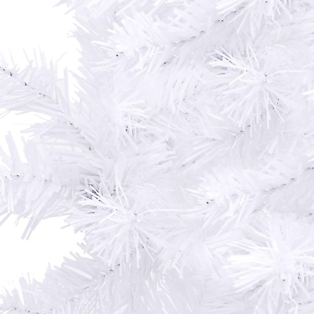 vidaXL Corner Artificial Christmas Tree LEDs&Ball Set White 59.1" PVC, 3077958. Picture 3