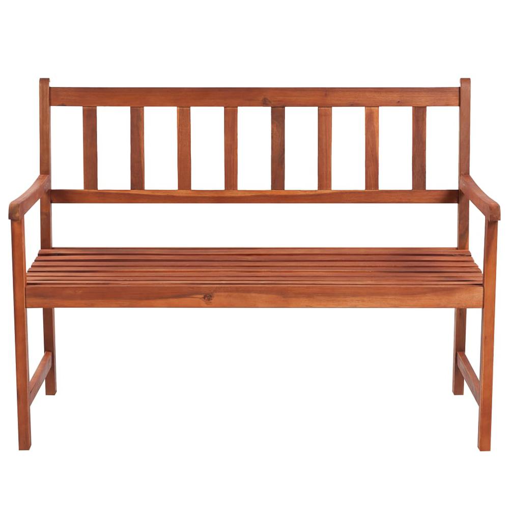 vidaXL Patio Bench with Cushion 47.2" Solid Acacia Wood, 3063776. Picture 3