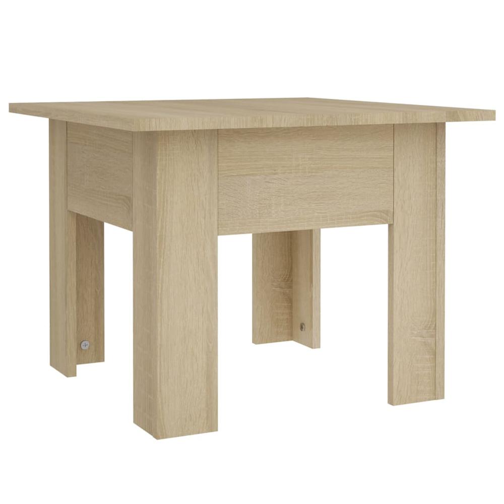 vidaXL Coffee Table Sonoma Oak 21.7"x21.7"x16.5" Engineered Wood. Picture 2