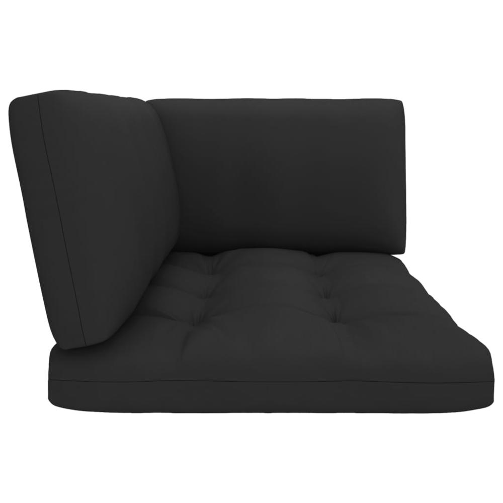 vidaXL Pallet Sofa Cushions 3 pcs Black, 314665. Picture 4