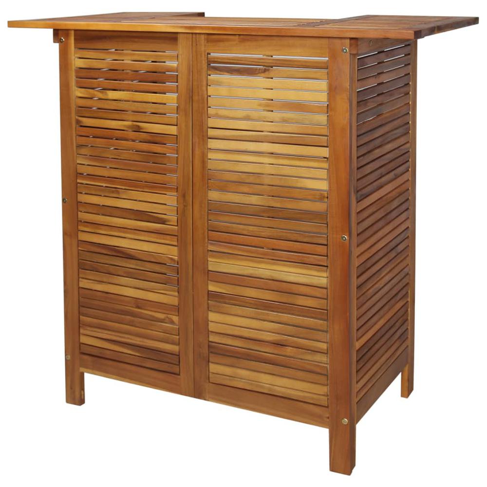 vidaXL Bar Table 43.3"x19.7"x41.3" Solid Acacia Wood, 44007. Picture 1