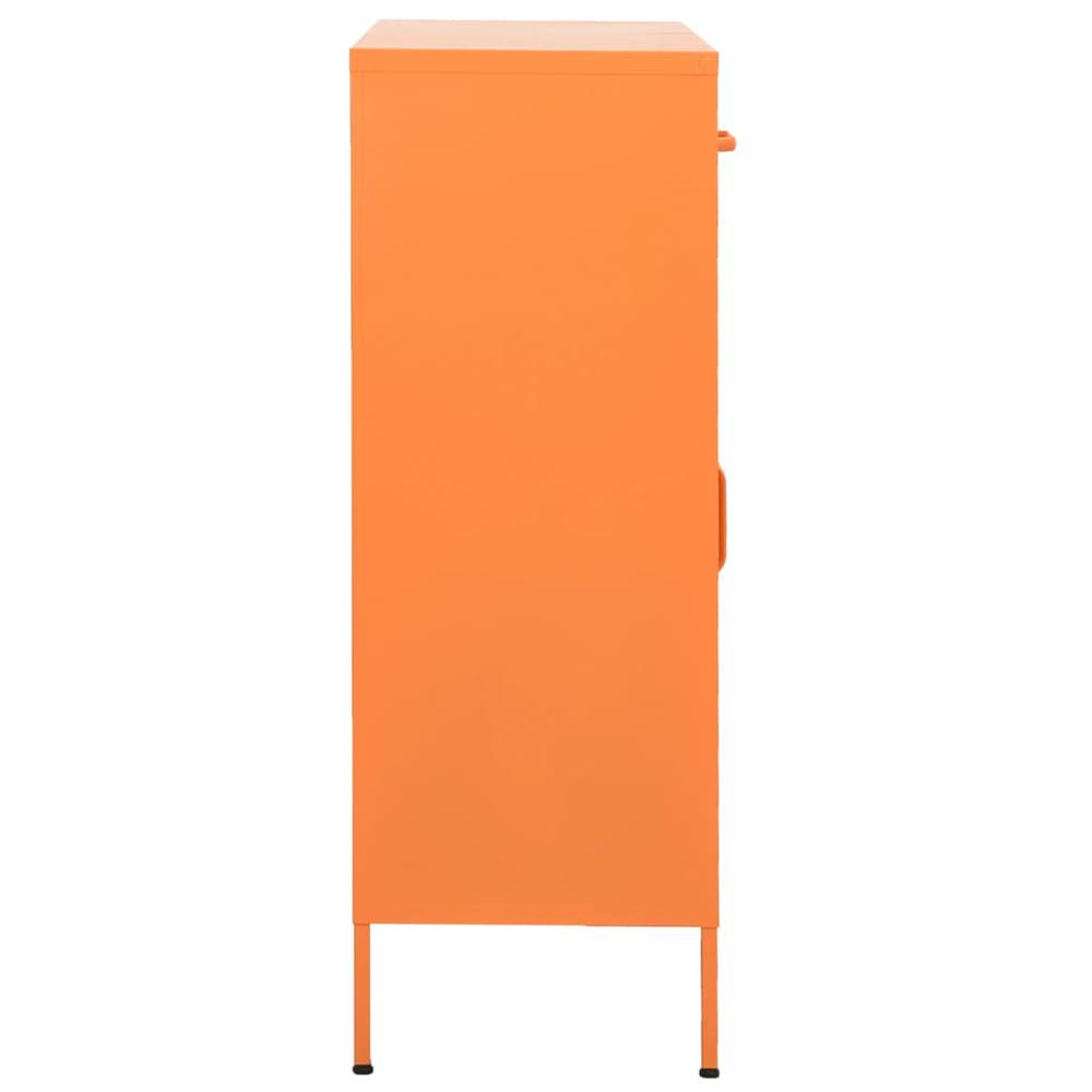 vidaXL Storage Cabinet Orange 31.5"x13.8"x40" Steel, 336165. Picture 4