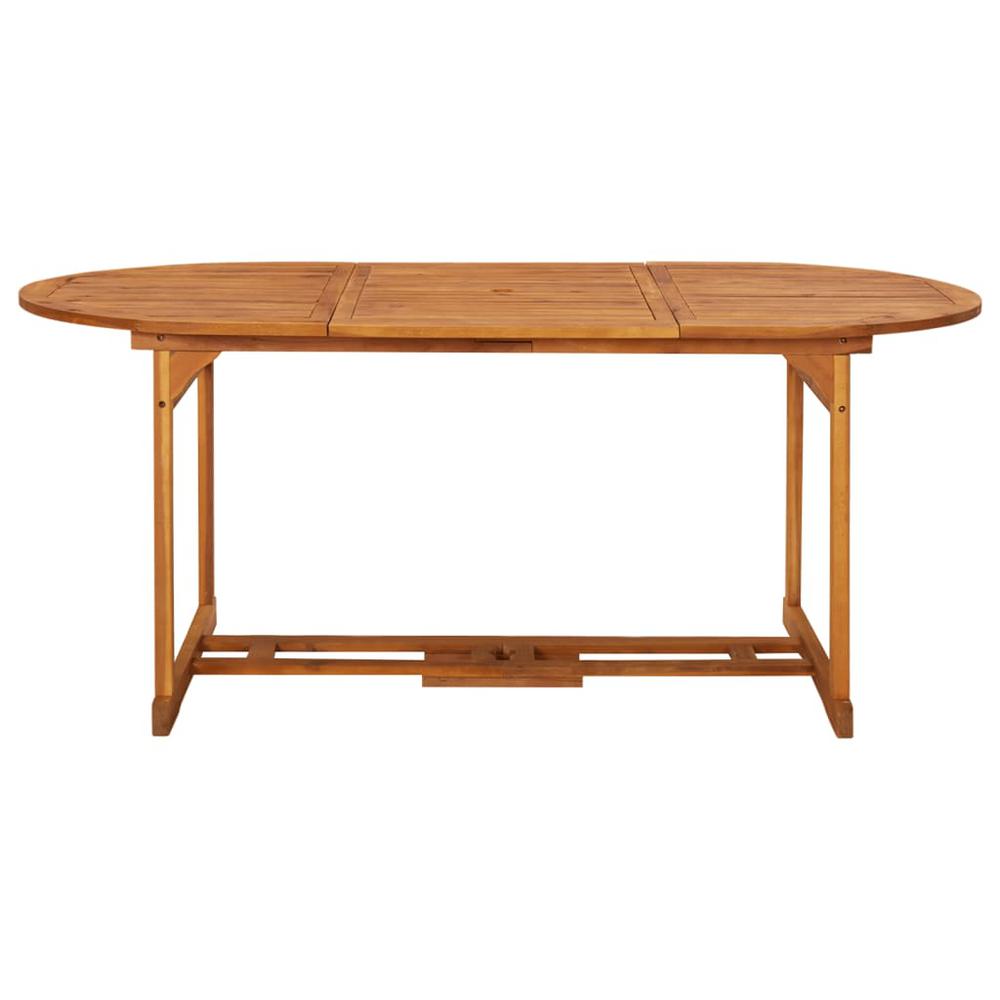 vidaXL Patio Dining Table 70.9"x35.4"x29.5" Solid Acacia Wood, 315948. Picture 2