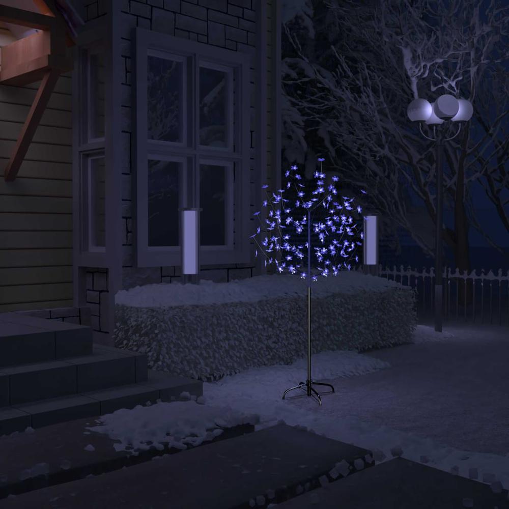 vidaXL Christmas Tree 120 LEDs Blue Light Cherry Blossom 59.1". The main picture.