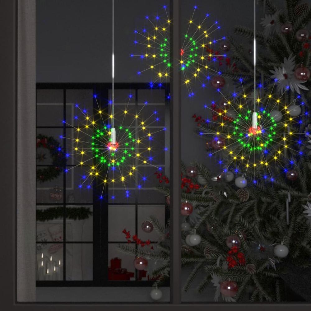 vidaXL Outdoor Christmas Firework Lights 10 pcs Multicolor 7.9"1400 LEDs. Picture 1