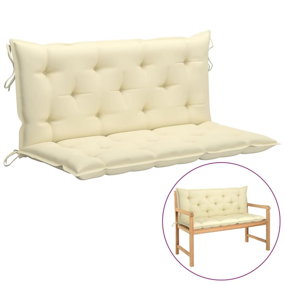 vidaXL Cushion for Swing Chair Cream White 47.2" Fabric. Picture 1