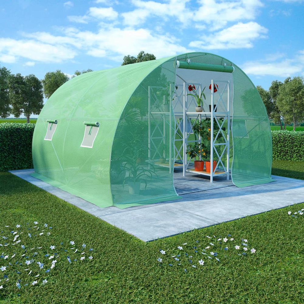 vidaXL Greenhouse 64.6 ftÂ²  9.8'x6.6'x6.6', 48158. Picture 1