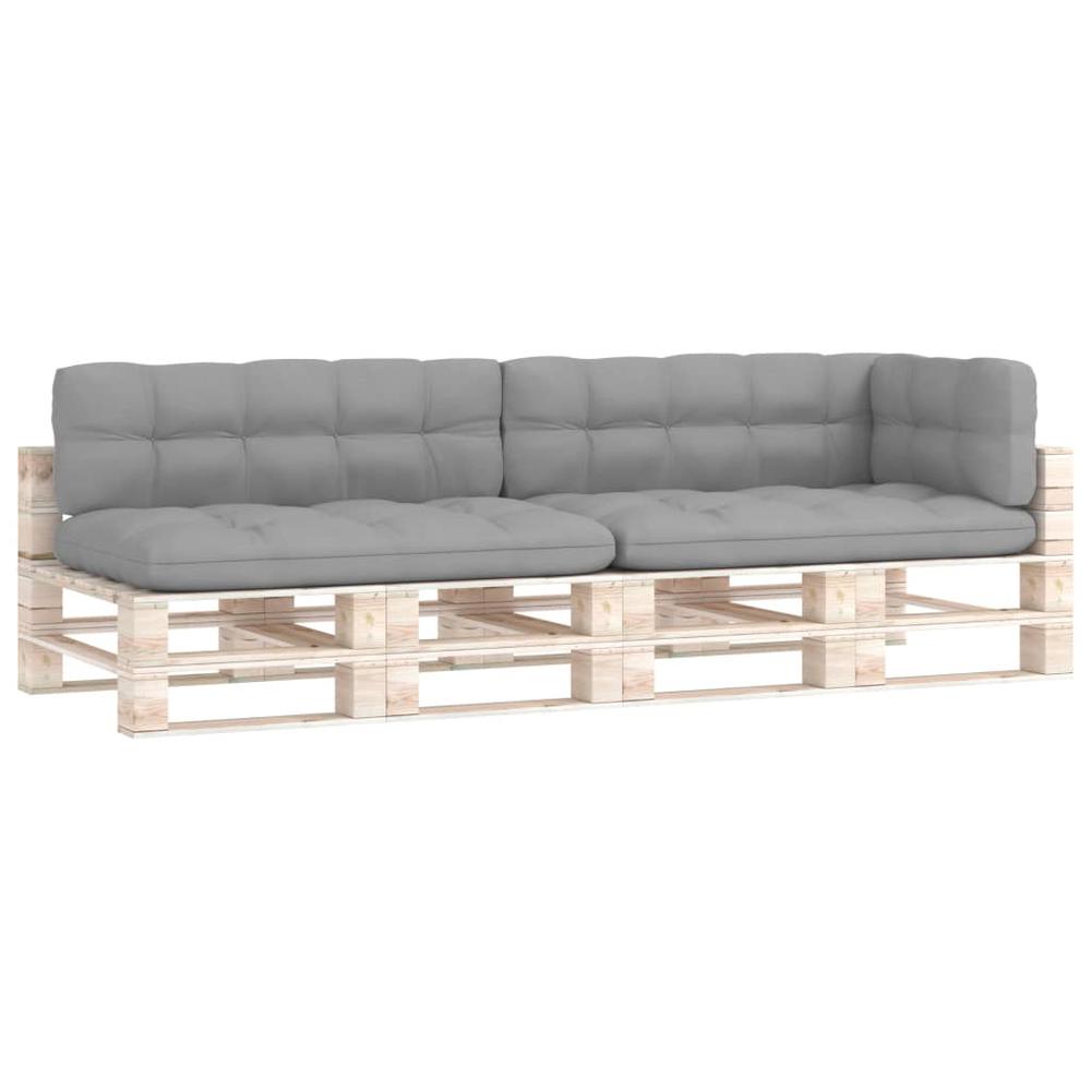 vidaXL Pallet Sofa Cushions 5 pcs Gray. Picture 2
