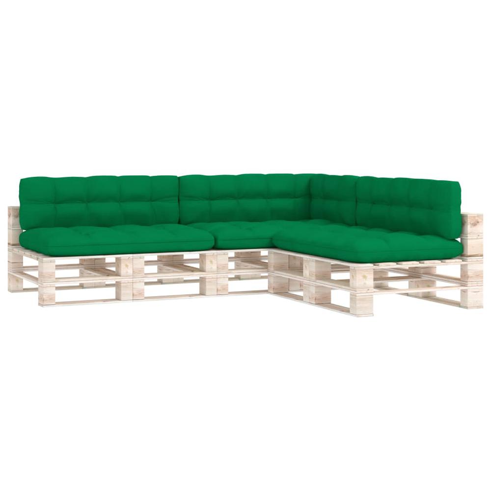 vidaXL Pallet Sofa Cushions 7 pcs Green. Picture 2