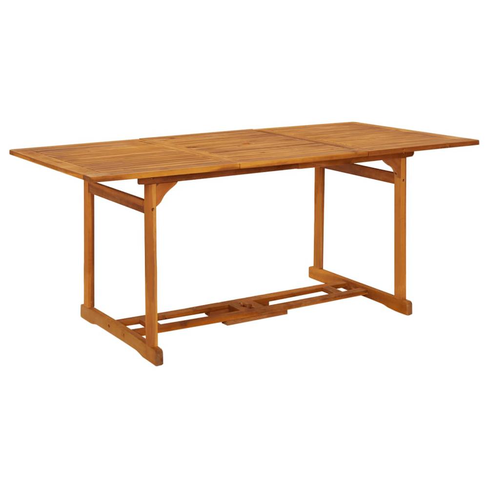 vidaXL Patio Dining Table 70.9"x35.4"x29.5" Solid Acacia Wood, 315945. Picture 1