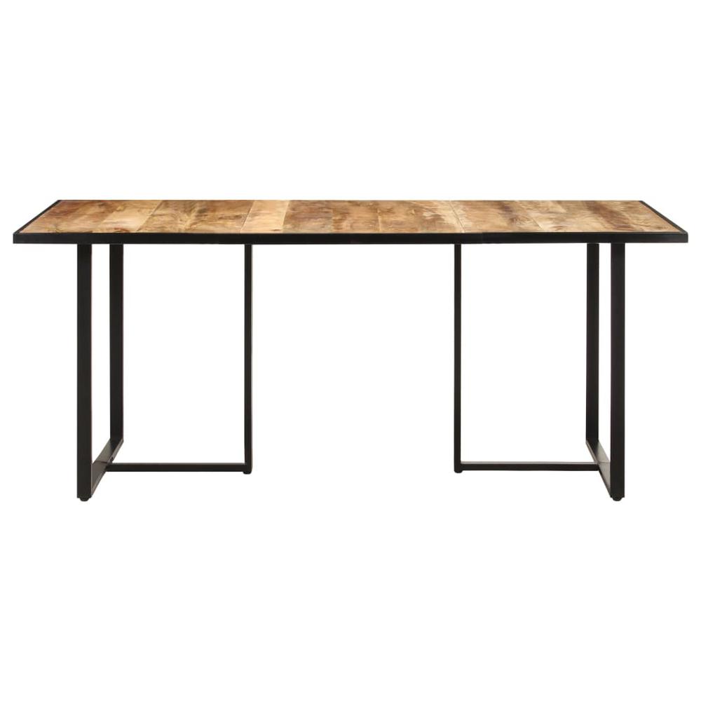 vidaXL Dining Table 70.9" Rough Mango Wood 0695. Picture 2