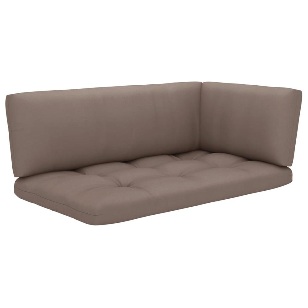 vidaXL Pallet Sofa Cushions 3 pcs Taupe, 314666. Picture 2