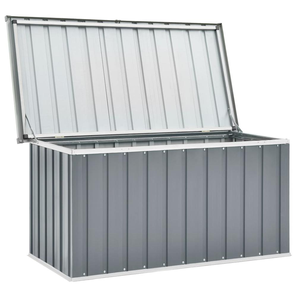vidaXL Patio Storage Box Gray 50.8"x26.4"x25.6". Picture 2