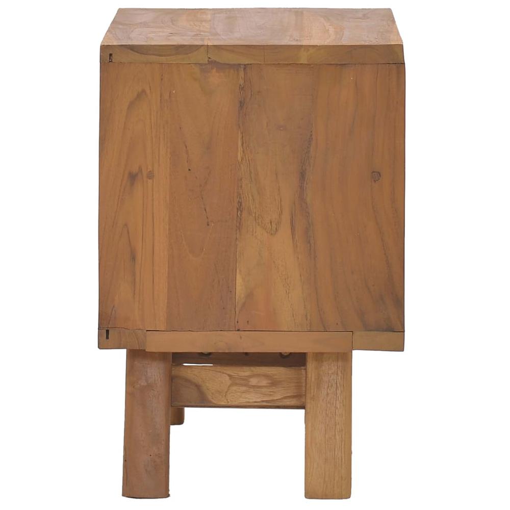 vidaXL Bedside Cabinet 15.7"x11.8"x17.7" Solid Teak Wood. Picture 4