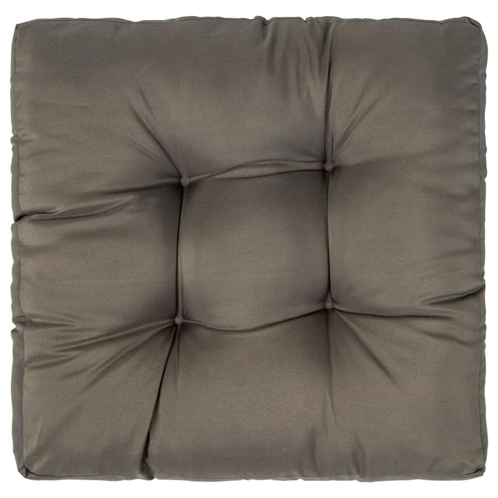 vidaXL Pallet Cushion Gray 22.8"x22.8"x3.9" Polyester. Picture 1