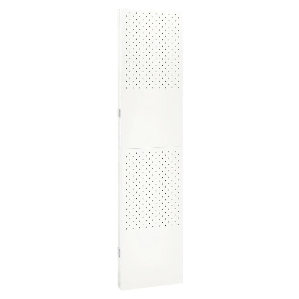 vidaXL 3-Panel Room Divider White 47.2"x70.9" Steel. Picture 4