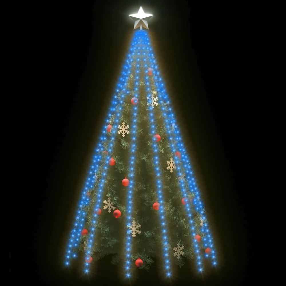 vidaXL Tree Lights with 500 LEDs Blue 196.9" Indoor Outdoor. Picture 3