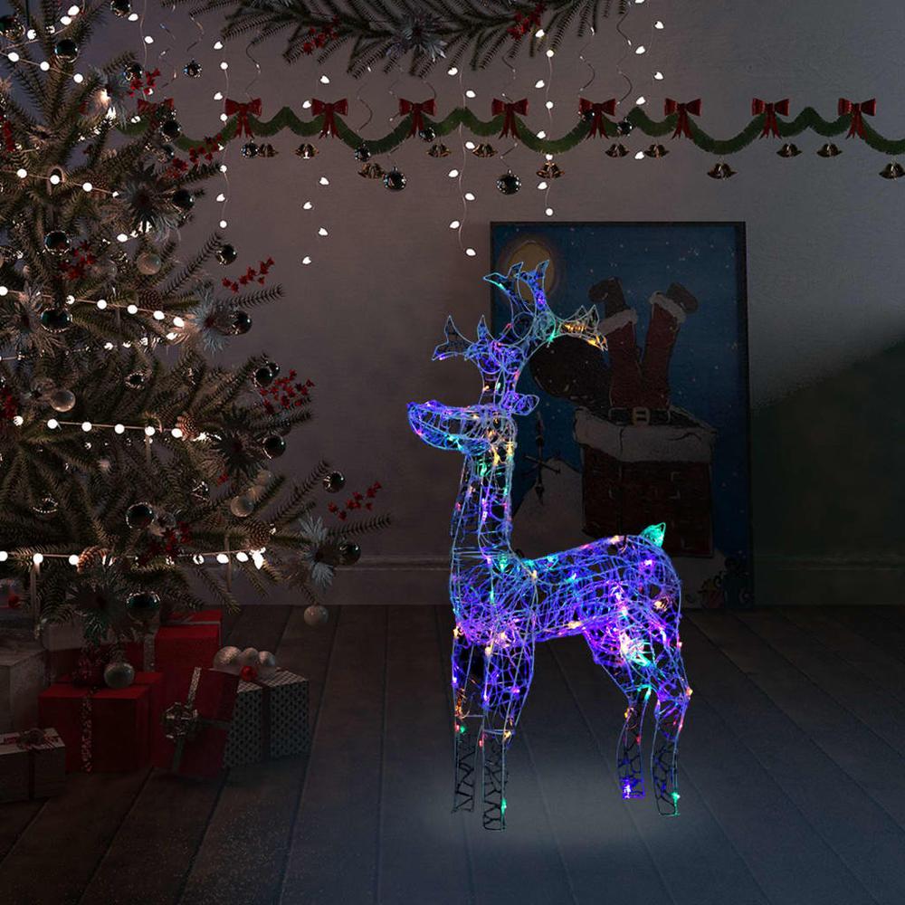 vidaXL Reindeer Christmas Decoration 90 LEDs 23.6"x6.3"x39.4" Acrylic, 329780. Picture 4