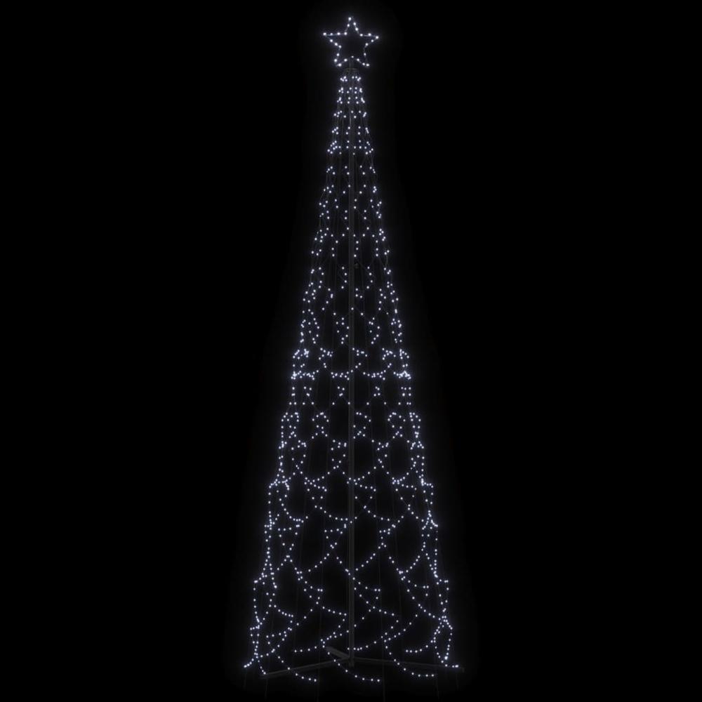 vidaXL Christmas Cone Tree Cold White 500 LEDs 39.4"x118.1". Picture 3