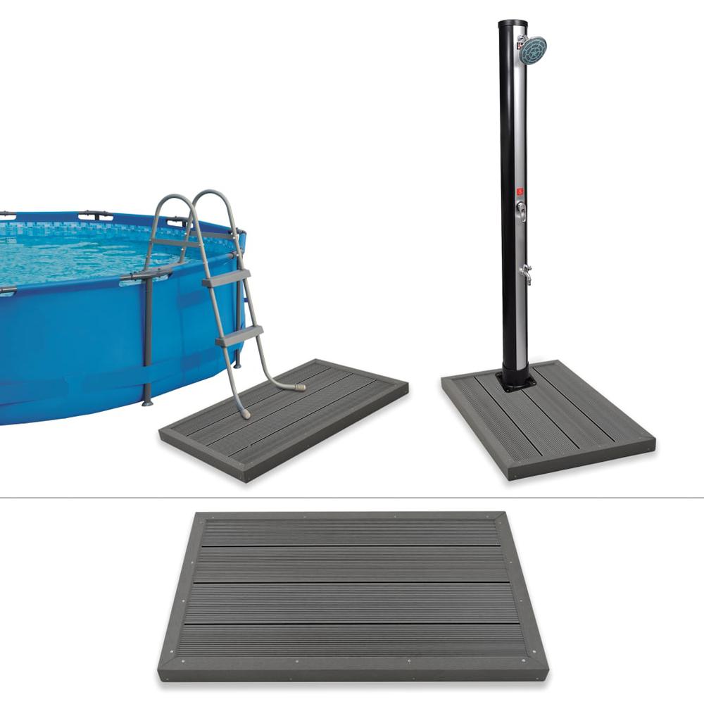 vidaXL Floor Element for Solar Shower Pool Ladder WPC. Picture 1