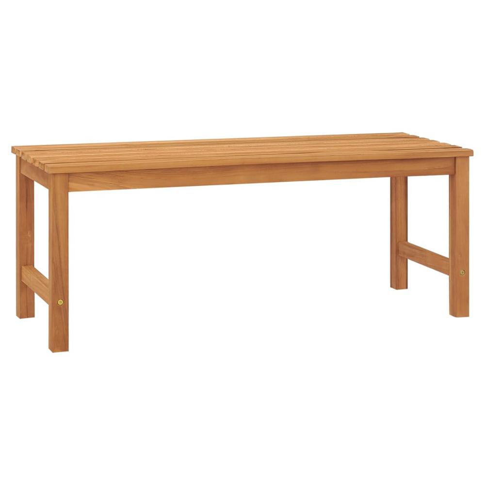 vidaXL Patio Bench 44.9" Solid Teak Wood, 316626. Picture 1
