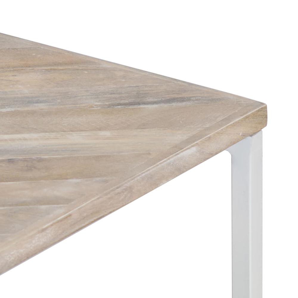vidaXL Coffee Table 43.3"x43.3"x14.1" Solid Mango Wood, 247698. Picture 4