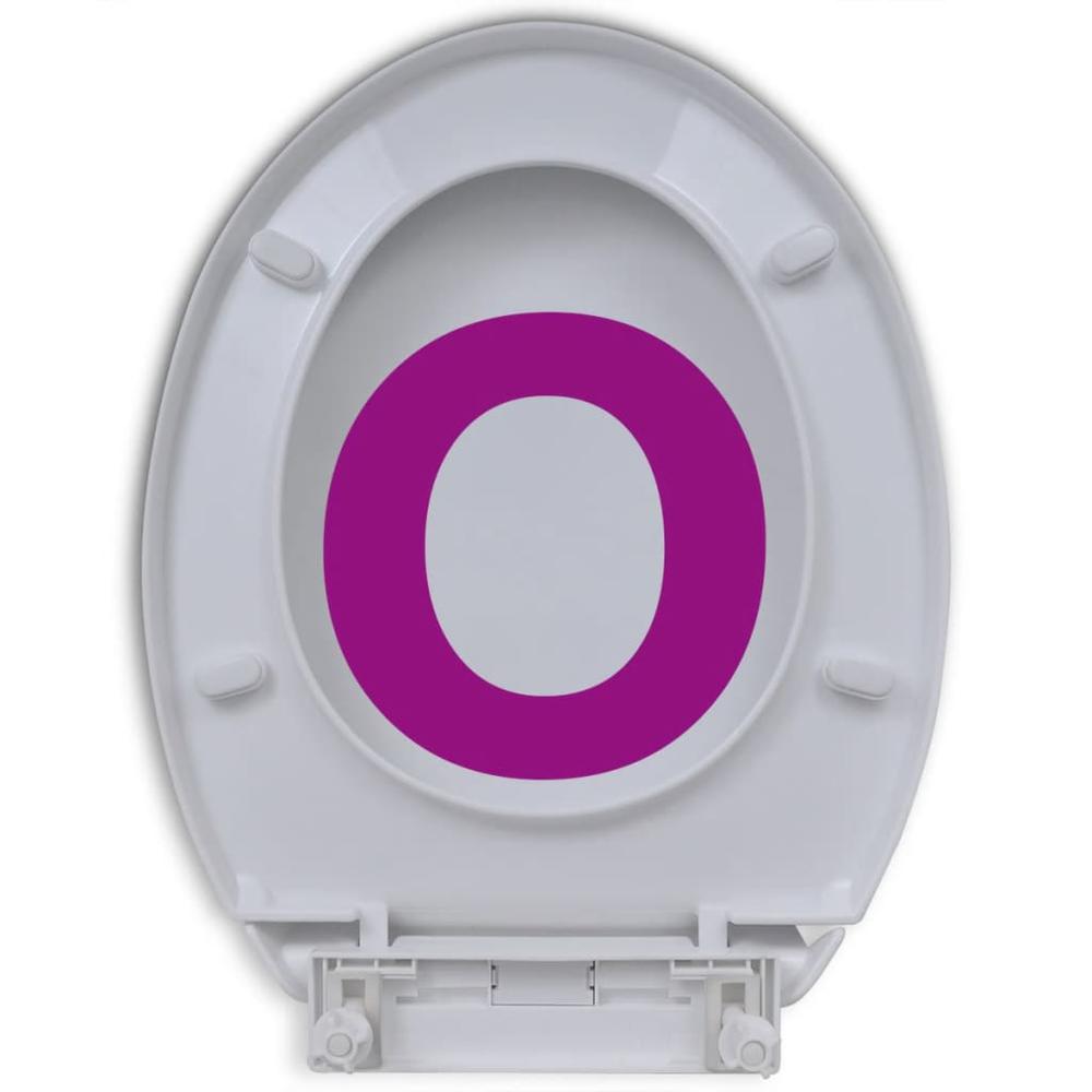 vidaXL Soft-close Toilet Seat White Oval. Picture 2