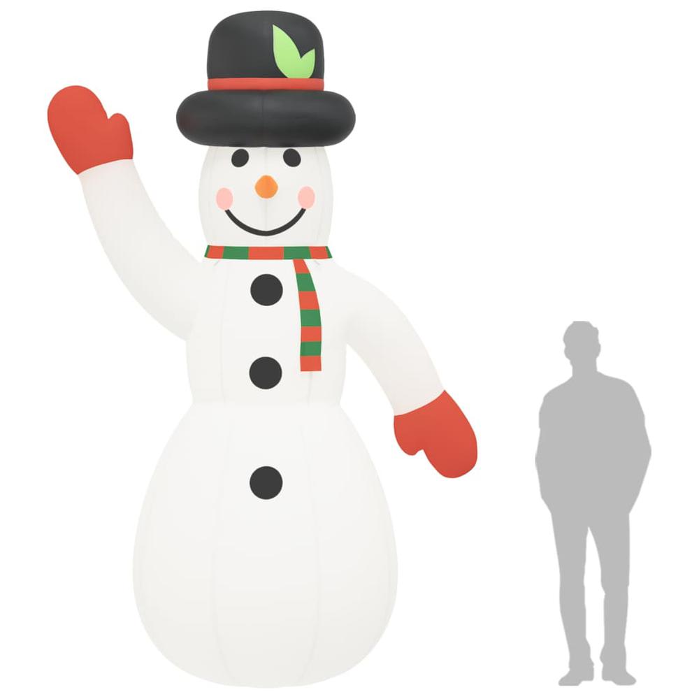 vidaXL Christmas Inflatable Snowman with LEDs 145.7". Picture 11
