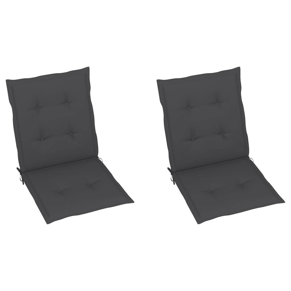 vidaXL Garden Chair Cushions 2 pcs Anthracite 39.4"x19.7"x1.2", 47548. Picture 2
