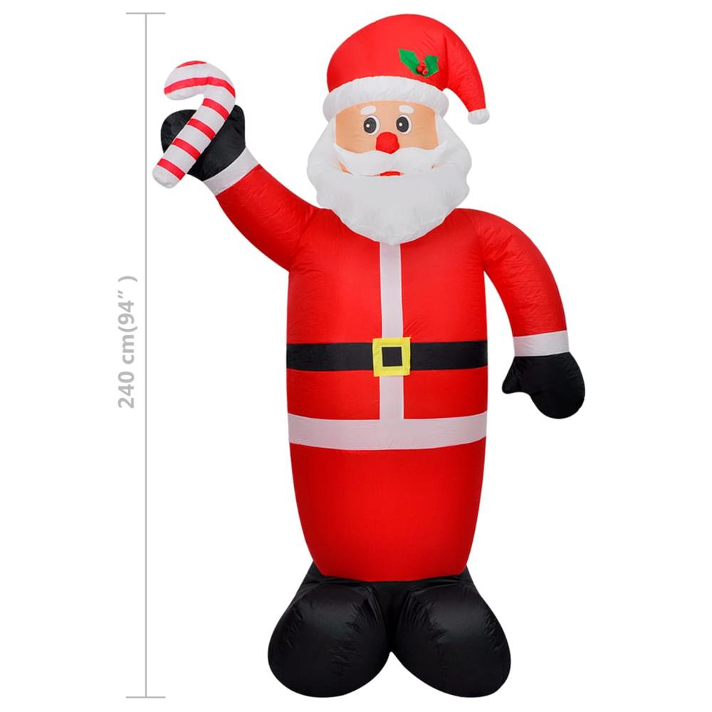 vidaXL Christmas Inflatable Santa Claus 94.5". Picture 4